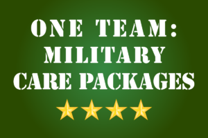 One Team: Military Care Packages Reception Logo